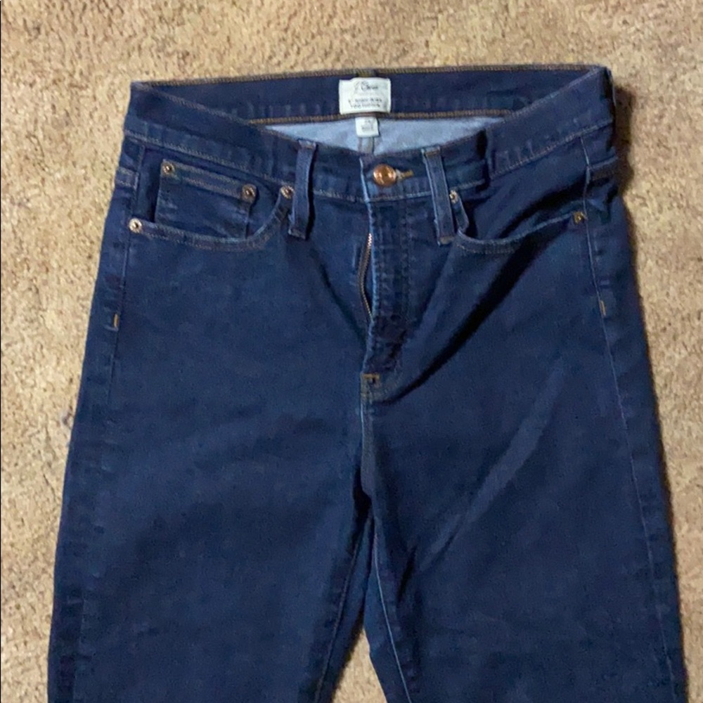 J. Crew 9” high rise toothpick jeans